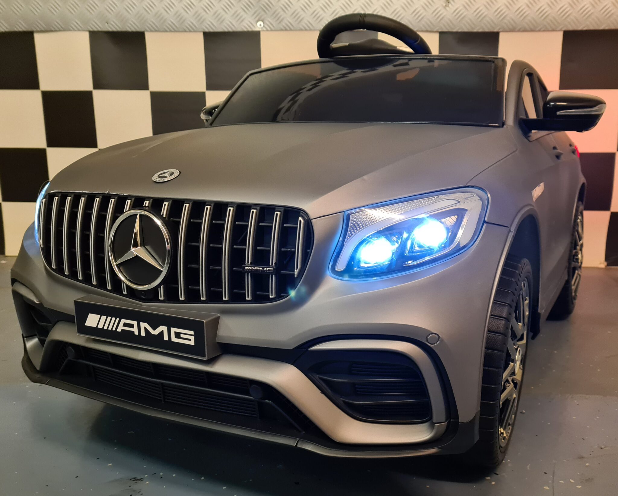 Electric children’s car Mercedes GLC 63 AMG matt grey