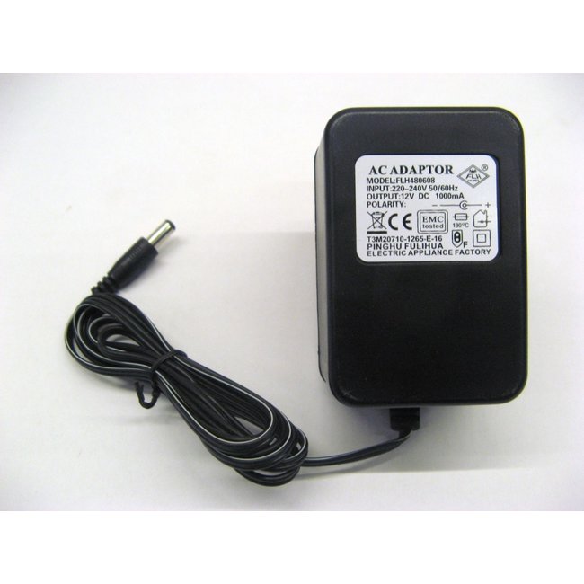 Charger 12 volt 1000ma with round plug