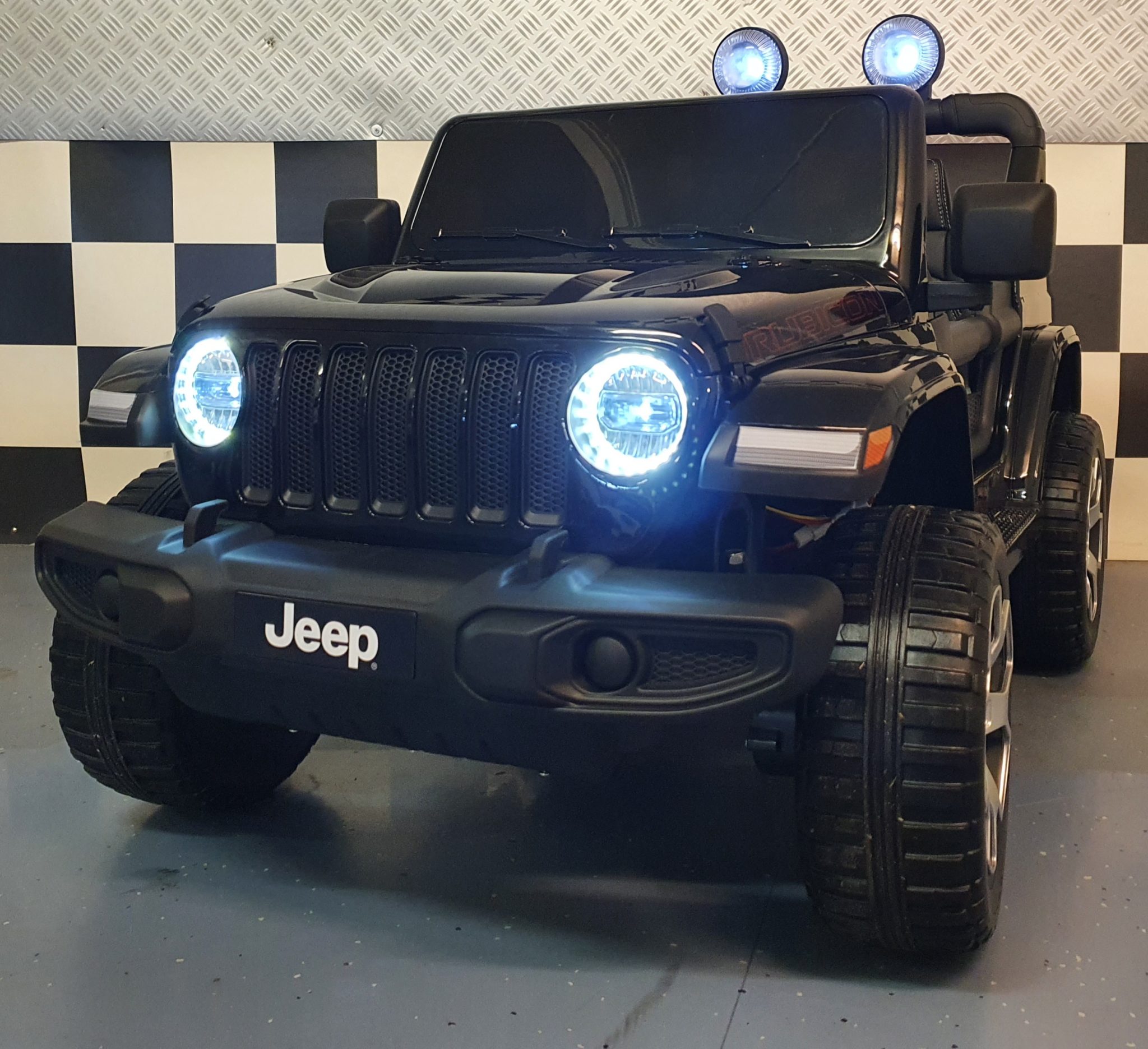 Jeep Wrangler battery children’s car 12 volt 4 wheel drive remote control black