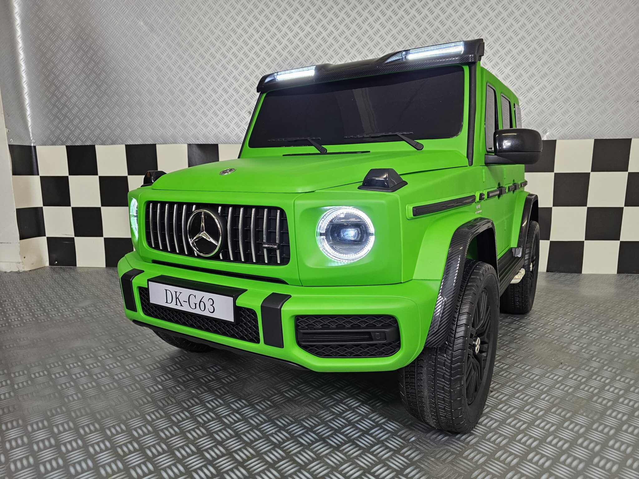 Electric children’s car Mercedes G63 AMG 24 volt matt green